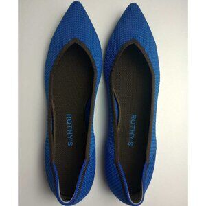 Rothy's Retired Limited Ed Lazuli Vibrant Blue The Point Flats Size 11 NWOB